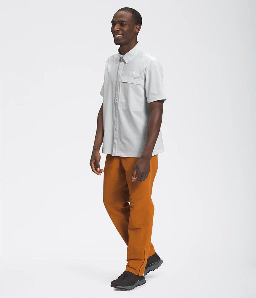 Pánské Košile The North Face First Trail Short Sleeve Šedé | GEQTVKA-74