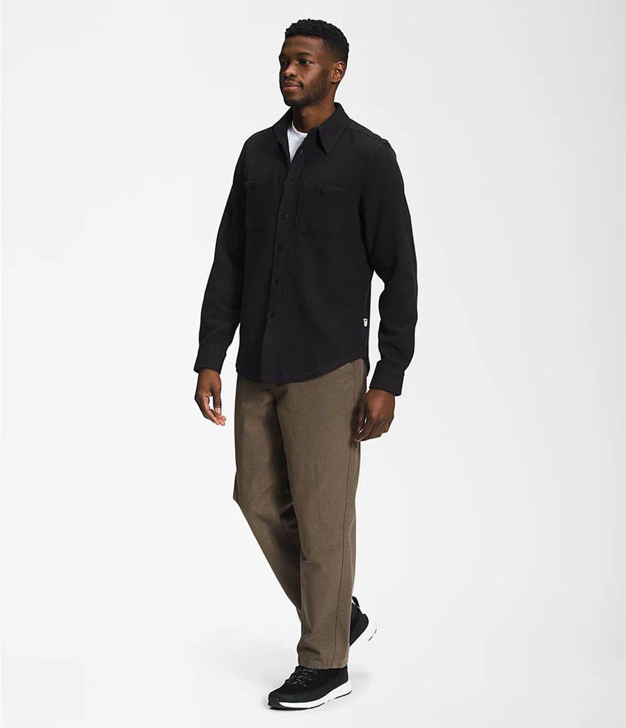 Pánské Košile The North Face Valley Twill Flannel Černé | NRHBFUQ-56