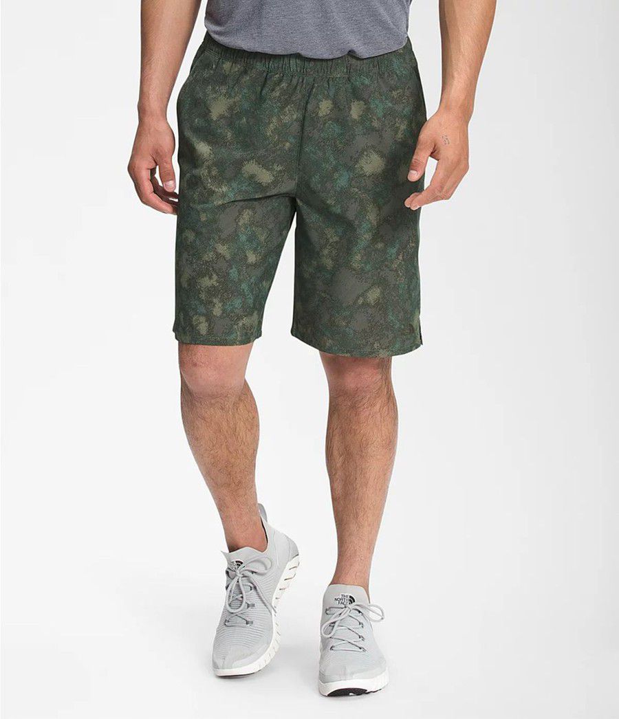 Pánské Kraťasy The North Face Printed Wander Camouflage | KZQVFAO-42