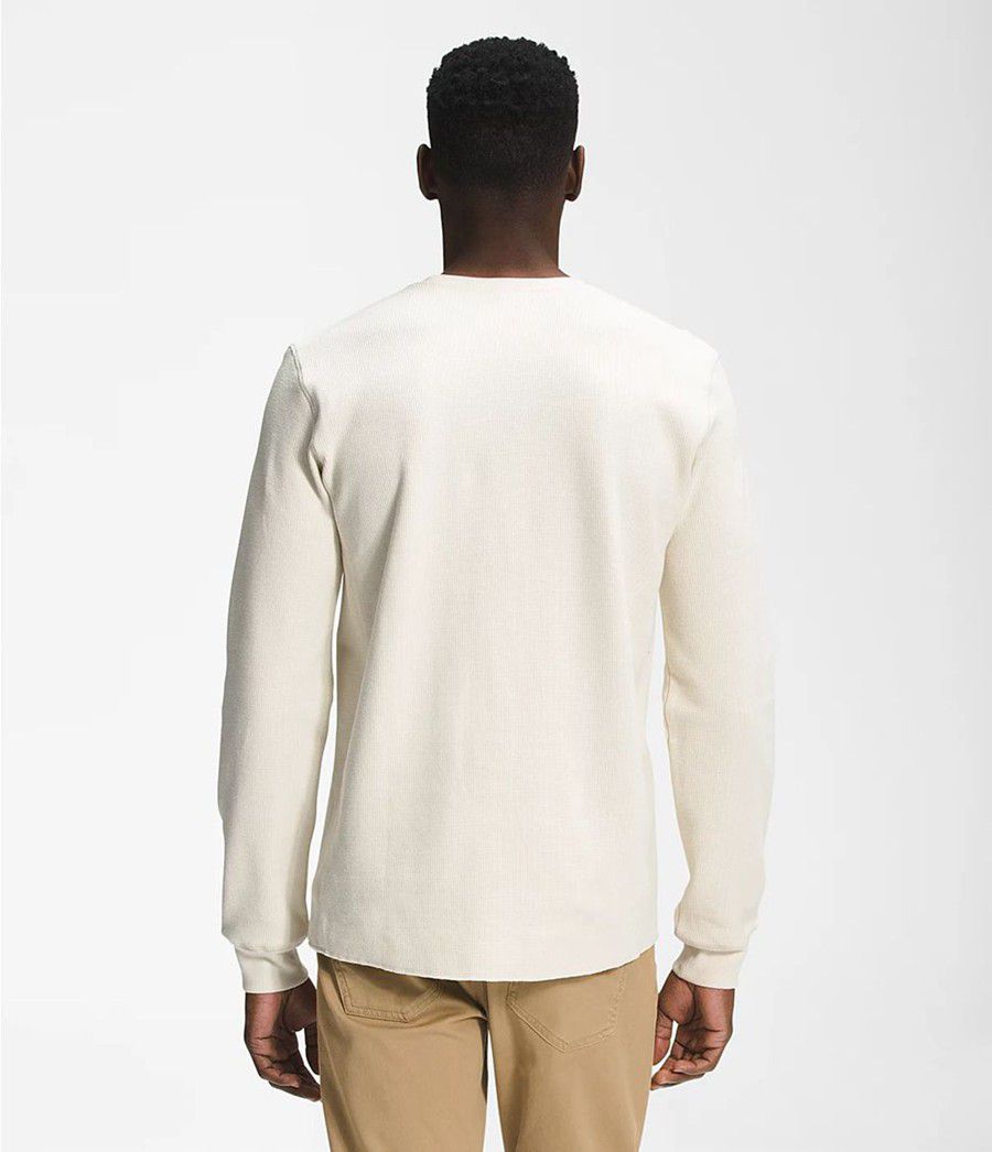 Pánské Mikiny The North Face All-Season Waffle Thermal Bílé | NSHUWQB-28