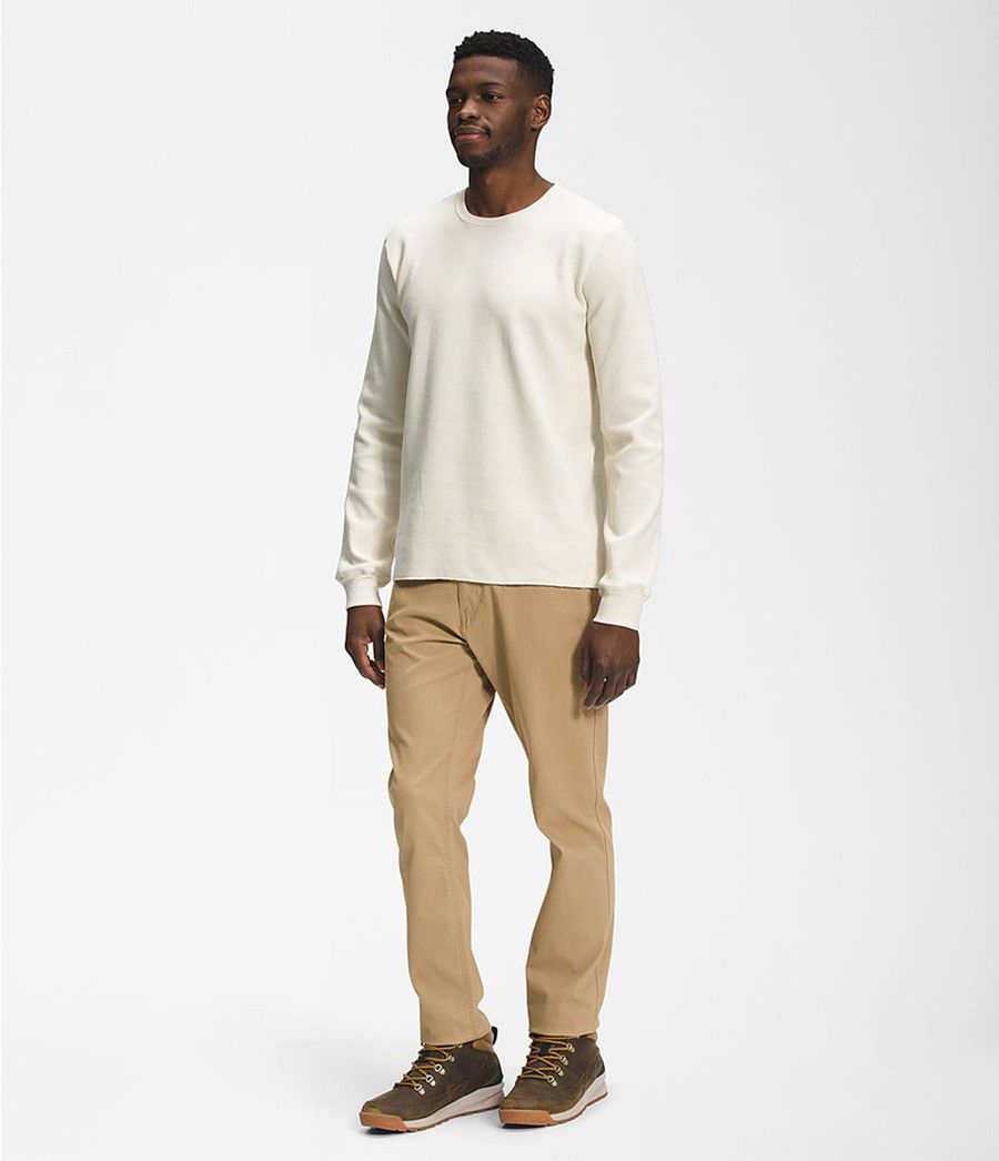 Pánské Mikiny The North Face All-Season Waffle Thermal Bílé | NSHUWQB-28