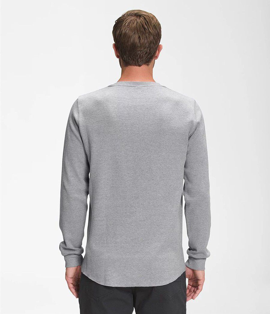 Pánské Mikiny The North Face All-Season Waffle Thermal Světle Šedé | ZXMRBFH-78