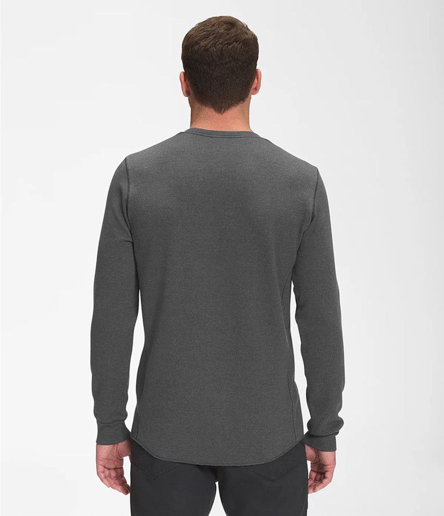 Pánské Mikiny The North Face All-Season Waffle Thermal Tmavě Šedé | AEUFDQJ-94