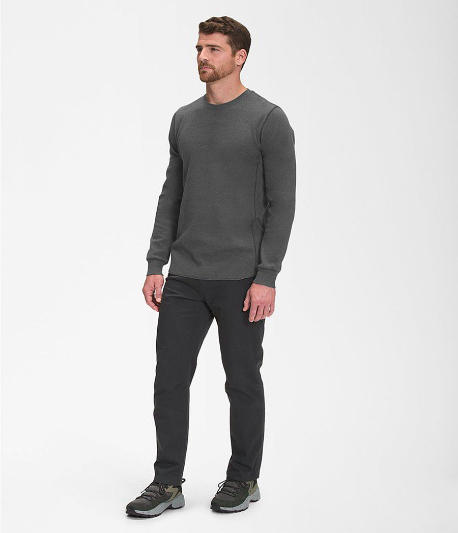 Pánské Mikiny The North Face All-Season Waffle Thermal Tmavě Šedé | AEUFDQJ-94