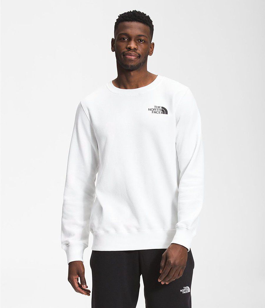 Pánské Mikiny The North Face Box Nse Crew Bílé | QLFGNPY-84