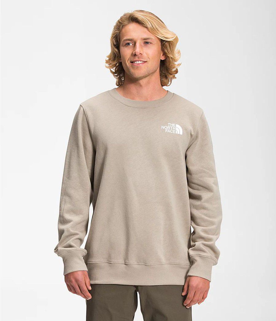 Pánské Mikiny The North Face Box Nse Crew Taupe | RVQIYGC-65