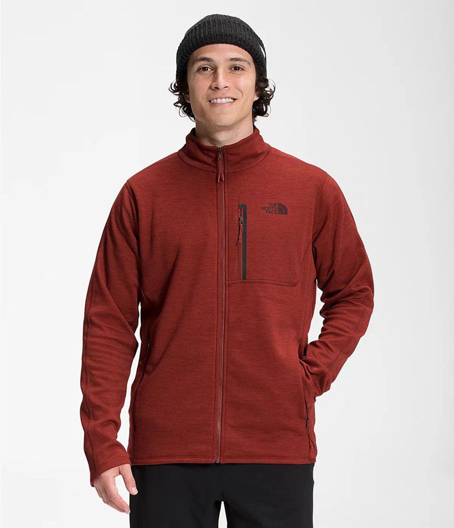 Pánské Mikiny The North Face Canyonlands Full Zip Červené | JXZMBGO-16