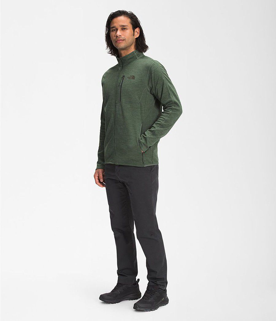 Pánské Mikiny The North Face Canyonlands Full Zip Zelene | SLMKDWA-02