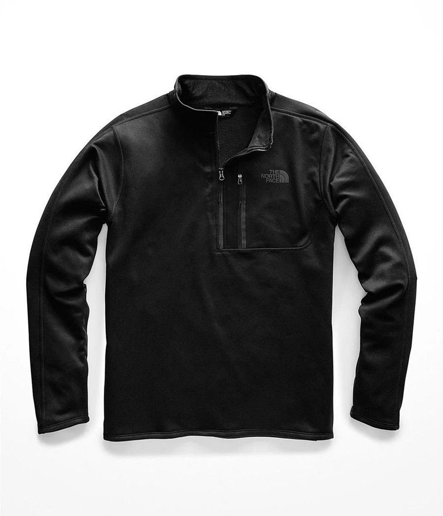 Pánské Mikiny The North Face Canyonlands ½ Zip—Tall Černé | QXCLMYR-84
