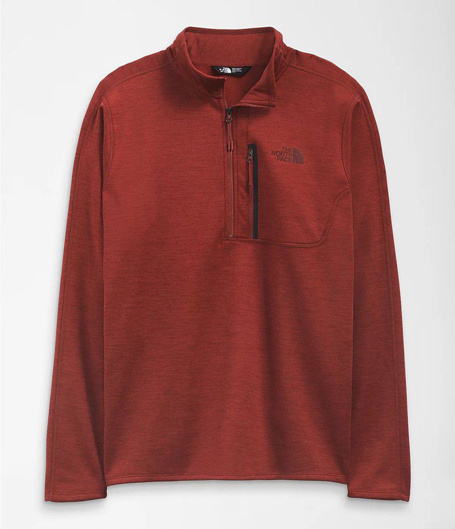 Pánské Mikiny The North Face Canyonlands ½ Zip Červené | QLAEUYT-16