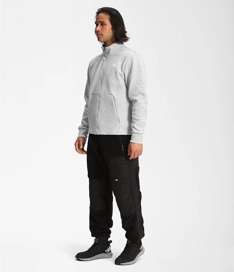 Pánské Mikiny The North Face City Standard Double-Knit Full Zip Světle Šedé | NWYLIOB-32