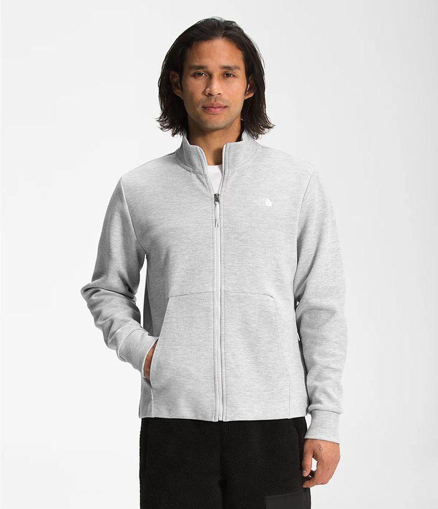 Pánské Mikiny The North Face City Standard Double-Knit Full Zip Světle Šedé | NWYLIOB-32