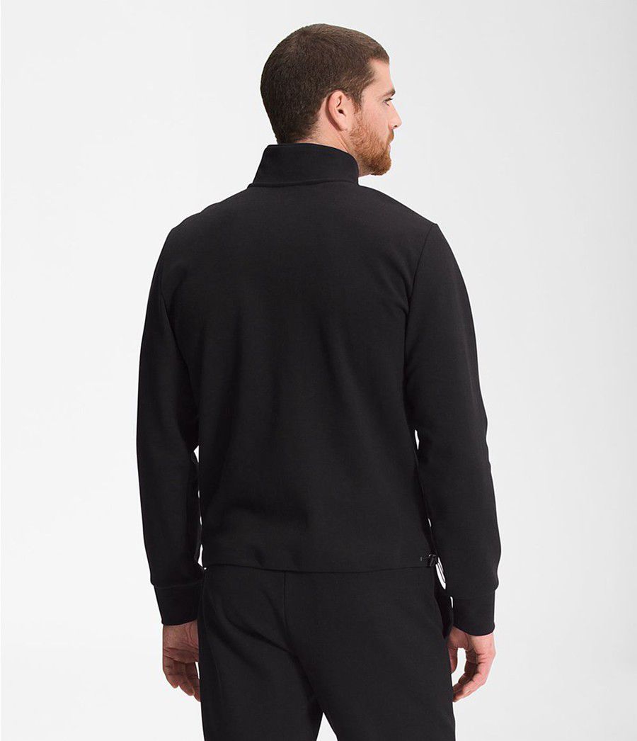 Pánské Mikiny The North Face City Standard Double-Knit Full Zip Černé | QWEZYSU-65