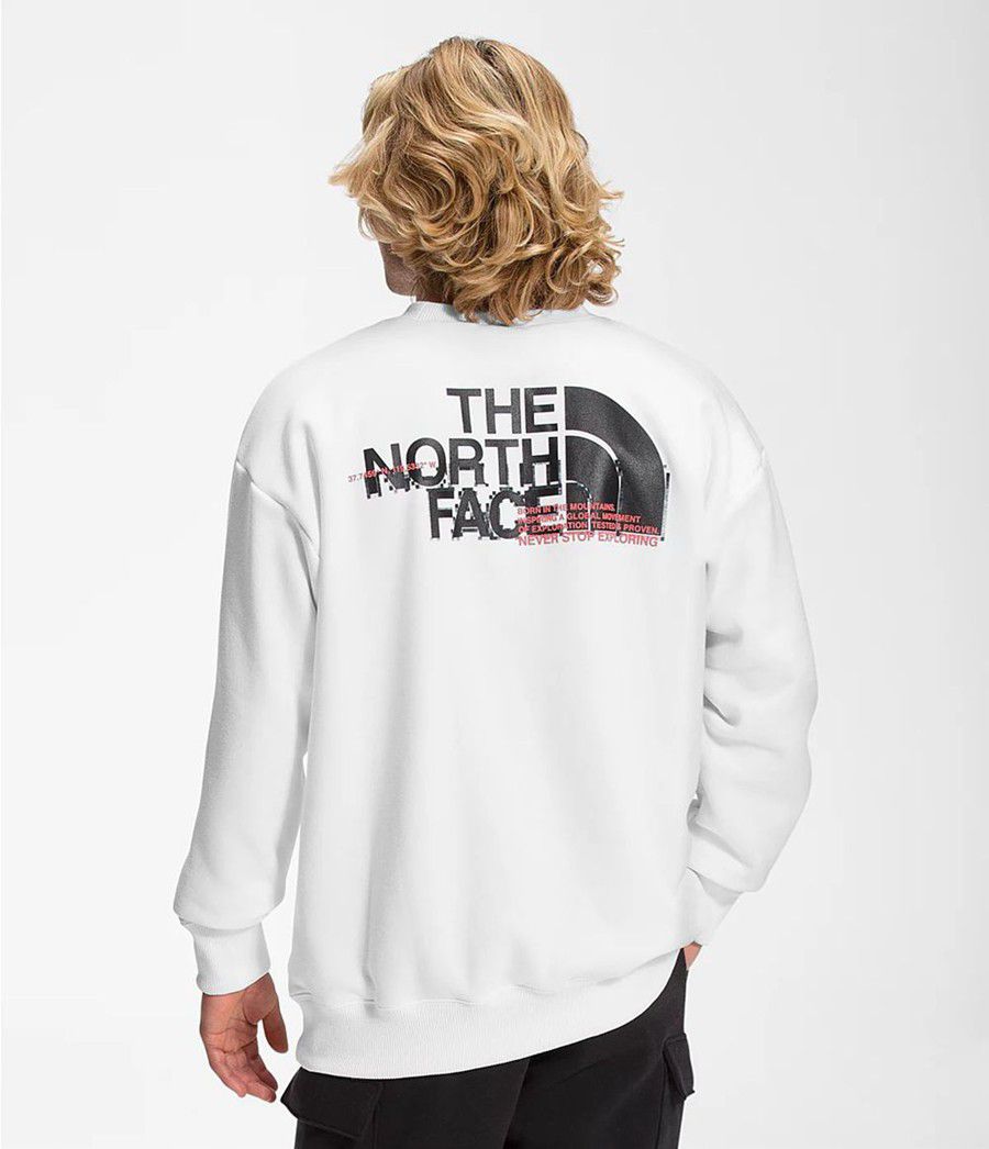 Pánské Mikiny The North Face Coordinates Crew Bílé | UWQVDYP-89