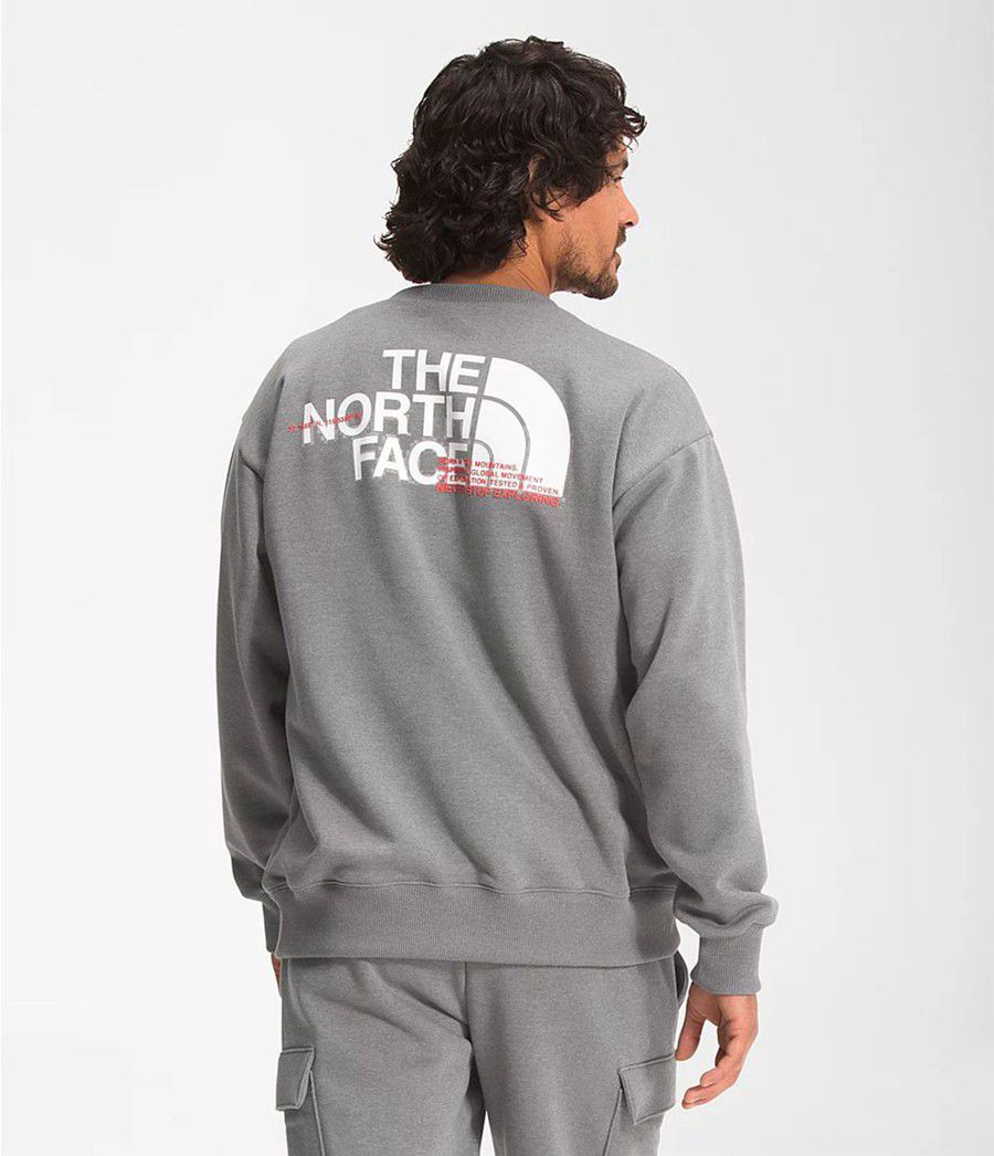 Pánské Mikiny The North Face Coordinates Crew Šedé | XOQWBUI-76