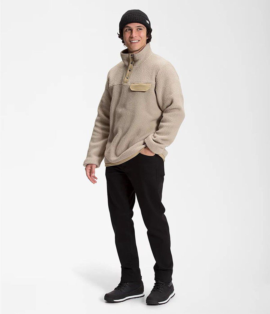 Pánské Mikiny The North Face Cragmont ¼ Snap Pullover Hnědé | GDLZIBY-19