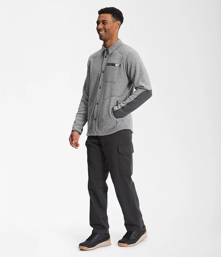 Pánské Mikiny The North Face Gordon Lyons Shacket Šedé | ZDEJKYT-59