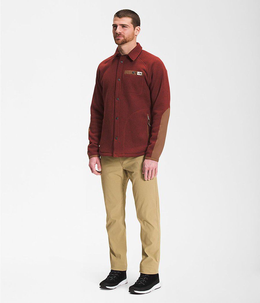 Pánské Mikiny The North Face Gordon Lyons Shacket Červené | WAEFQJR-04