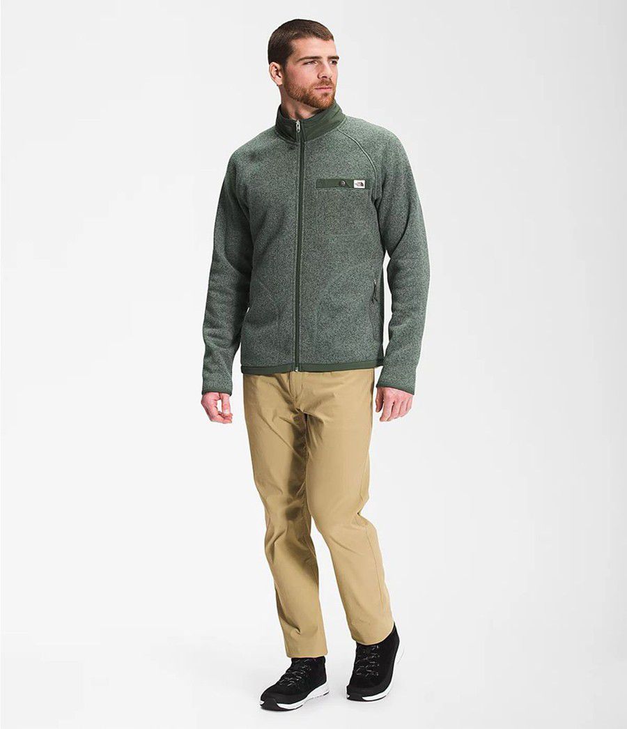 Pánské Mikiny The North Face Gordon Lyons Full Zip Zelene | EUNDWOC-24