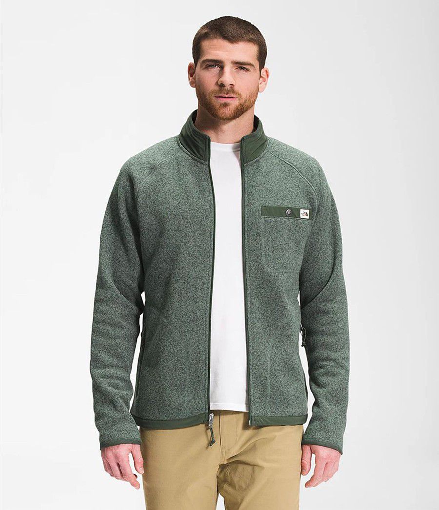 Pánské Mikiny The North Face Gordon Lyons Full Zip Zelene | EUNDWOC-24
