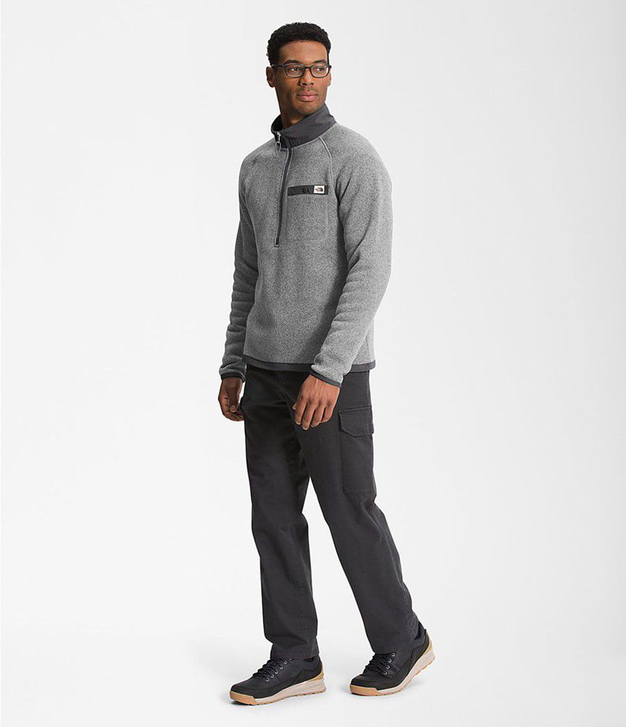 Pánské Mikiny The North Face Gordon Lyons ¼ Zip Šedé | JDHUNIL-29