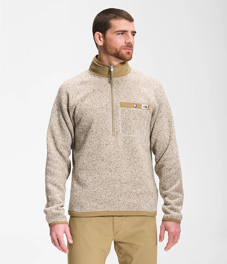 Pánské Mikiny The North Face Gordon Lyons ¼ Zip Hnědé | IABGCWP-40