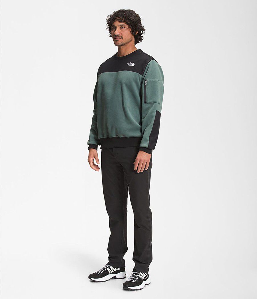 Pánské Mikiny The North Face Highrail Crewneck Zelene | TDJMAOG-04