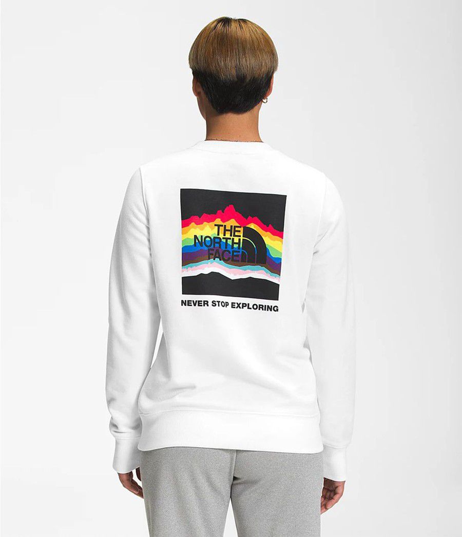 Pánské Mikiny The North Face Pride Crew Bílé | GETIAPS-68