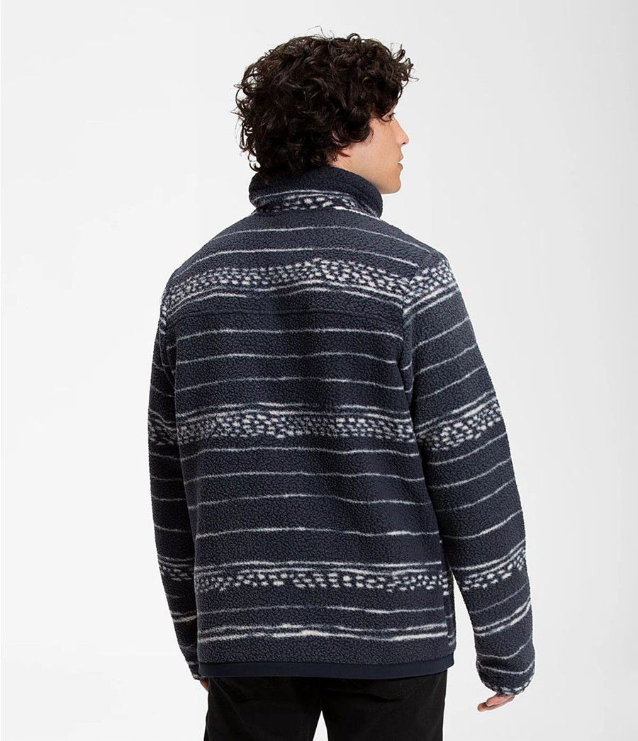 Pánské Mikiny The North Face Printed Cragmont ¼ Snap Pullover Tmavě Blankyt | LEKJUGB-35