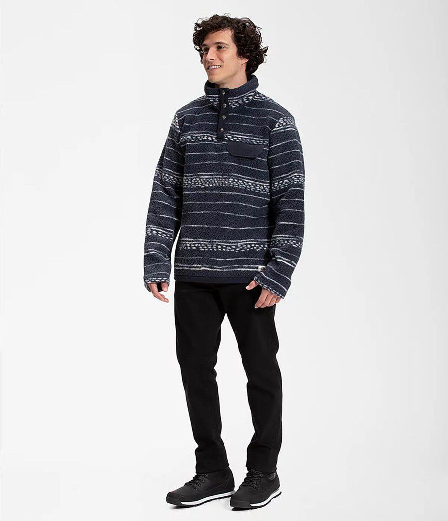 Pánské Mikiny The North Face Printed Cragmont ¼ Snap Pullover Tmavě Blankyt | LEKJUGB-35