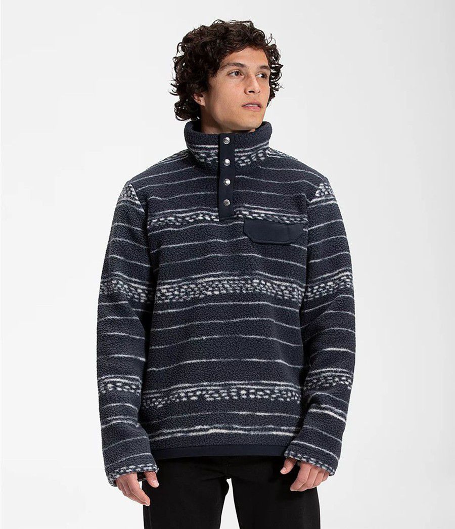 Pánské Mikiny The North Face Printed Cragmont ¼ Snap Pullover Tmavě Blankyt | LEKJUGB-35