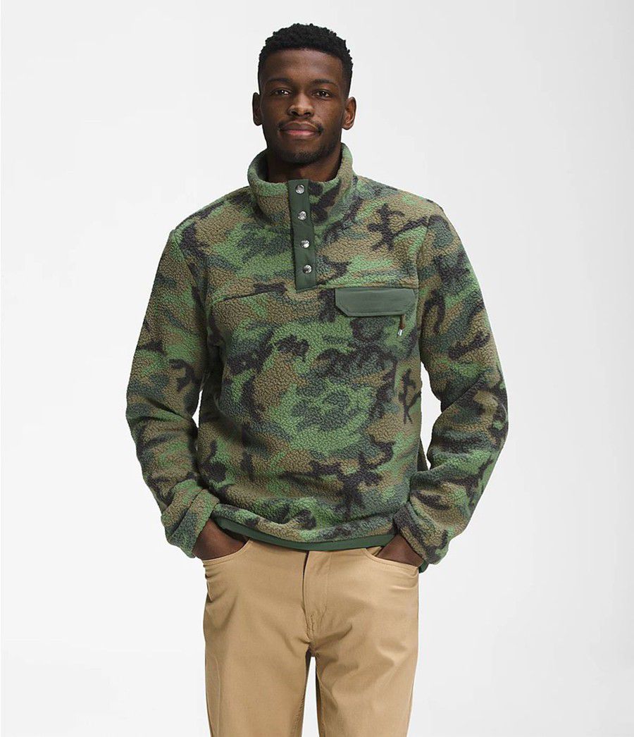 Pánské Mikiny The North Face Printed Cragmont ¼ Snap Pullover Camouflage | ETPWLZU-67