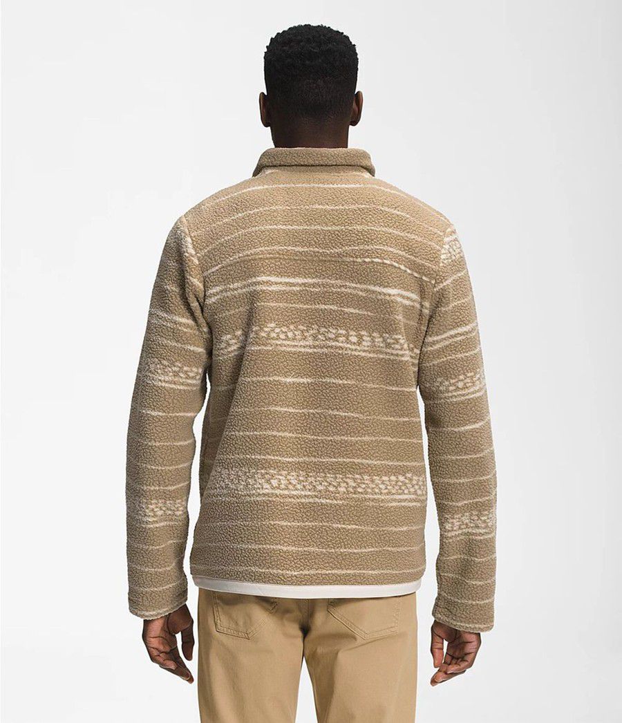 Pánské Mikiny The North Face Printed Cragmont ¼ Snap Pullover Hnědé | RUIXVSG-48