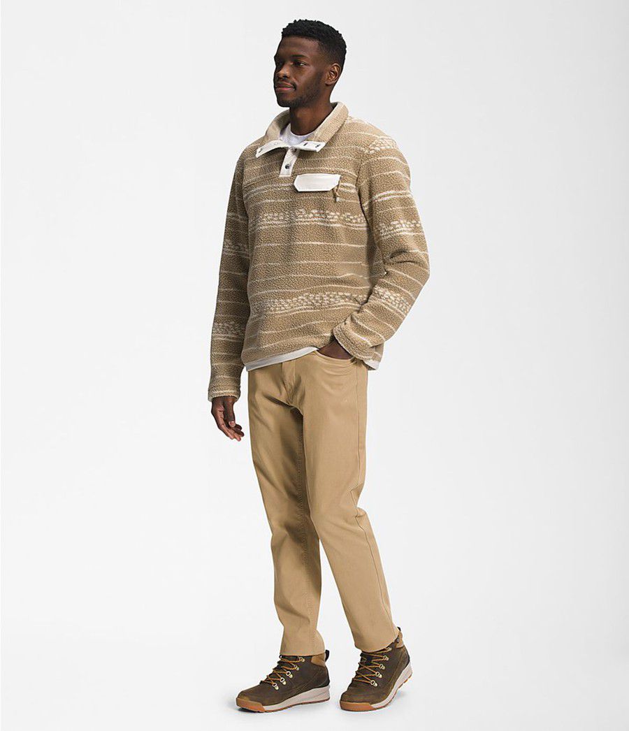 Pánské Mikiny The North Face Printed Cragmont ¼ Snap Pullover Hnědé | RUIXVSG-48