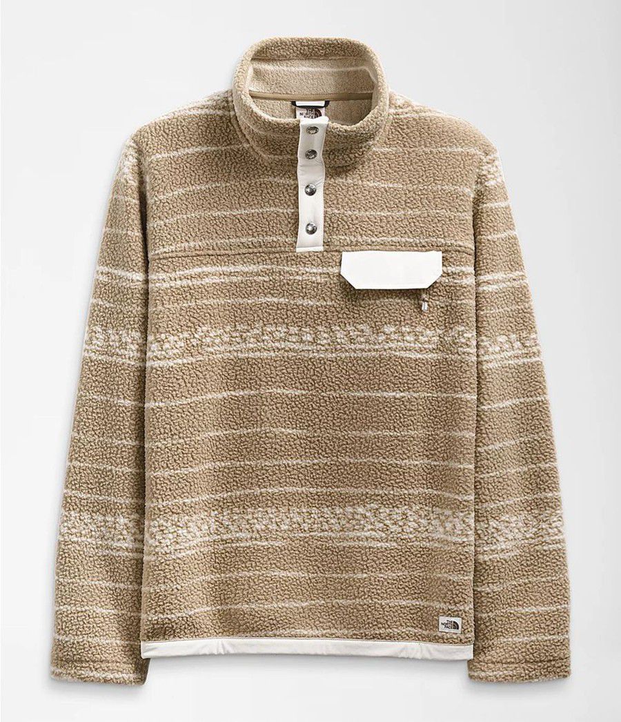 Pánské Mikiny The North Face Printed Cragmont ¼ Snap Pullover Hnědé | RUIXVSG-48