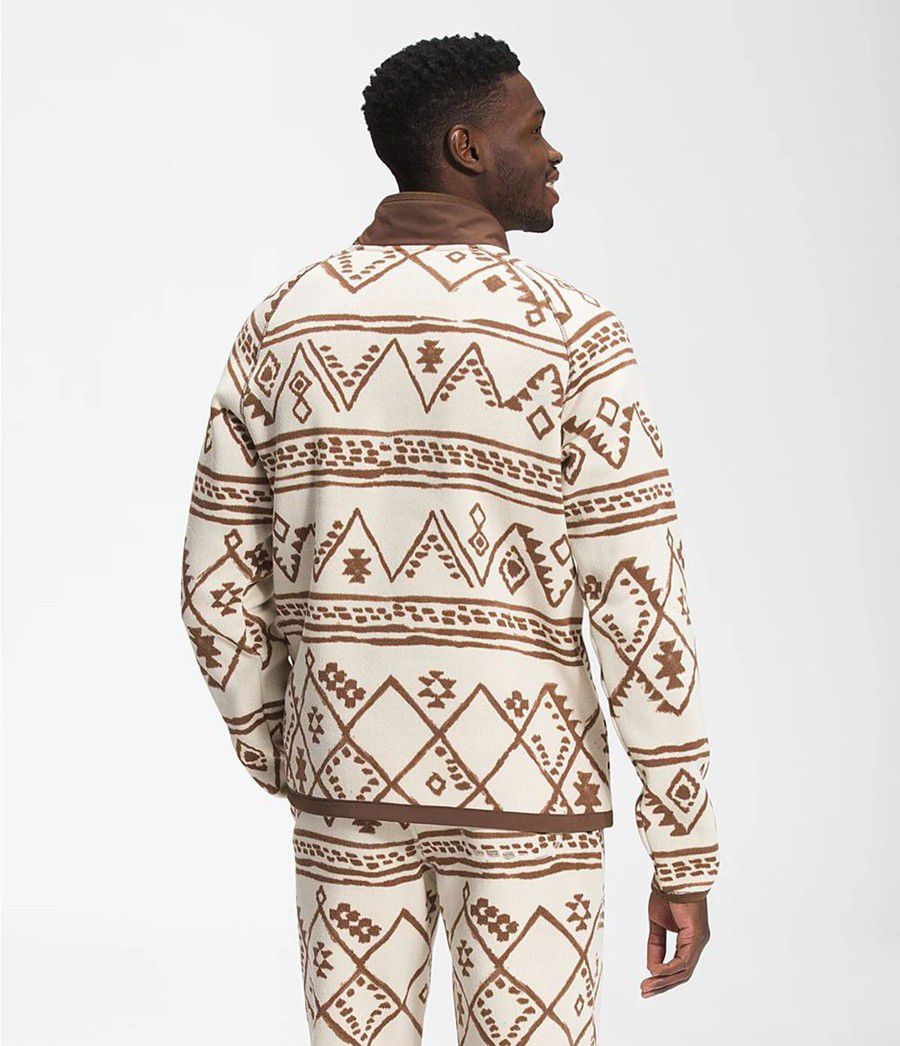 Pánské Mikiny The North Face Printed Gordon Lyons ¼ Zip Bílé | SZUHAFW-29