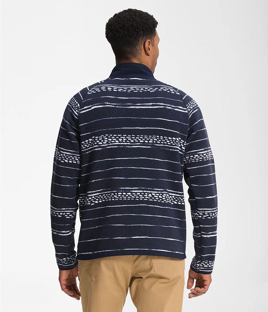 Pánské Mikiny The North Face Printed Gordon Lyons ¼ Zip Tmavě Blankyt | SGZAQMF-69