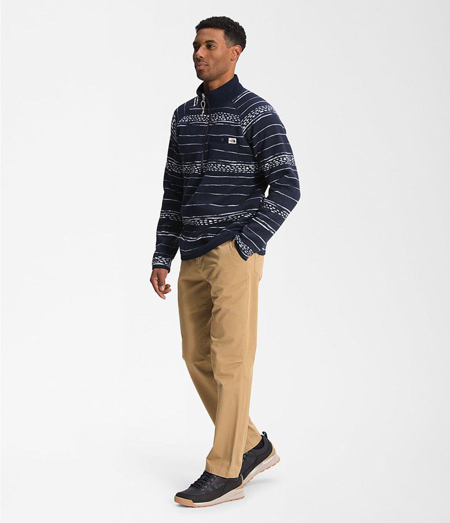 Pánské Mikiny The North Face Printed Gordon Lyons ¼ Zip Tmavě Blankyt | SGZAQMF-69