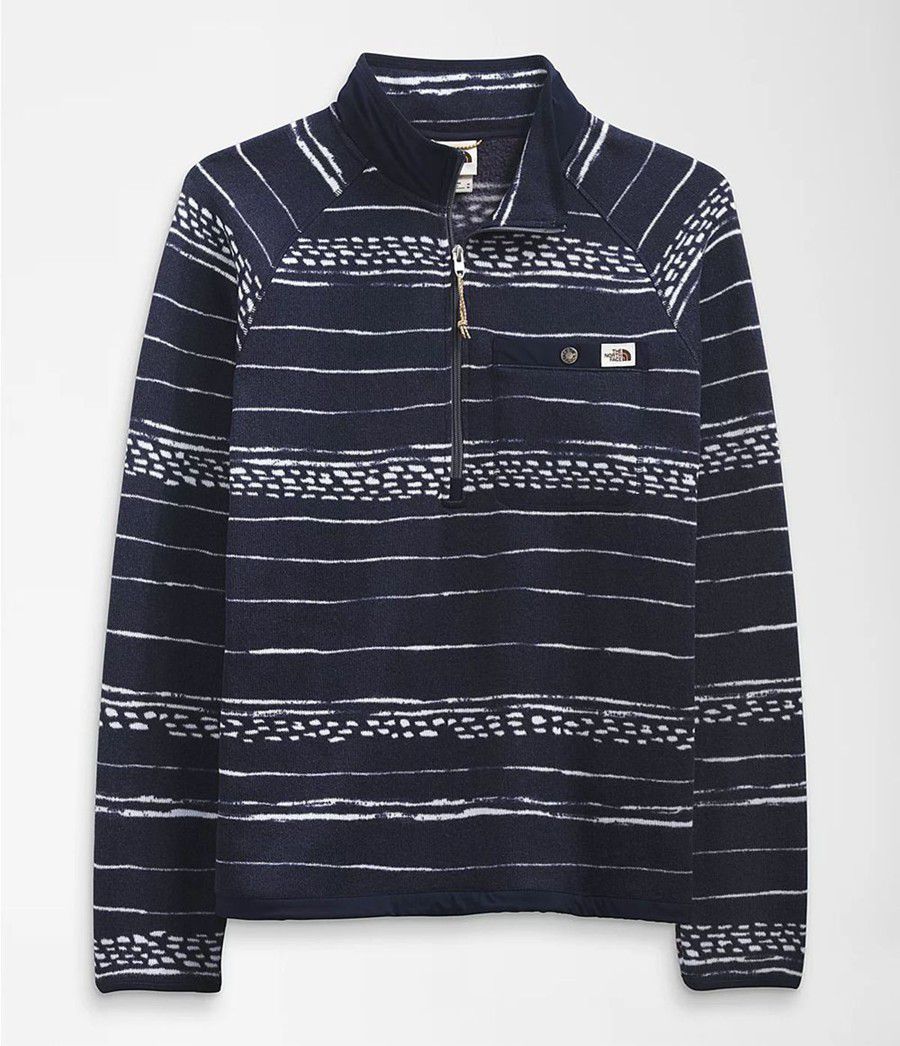 Pánské Mikiny The North Face Printed Gordon Lyons ¼ Zip Tmavě Blankyt | SGZAQMF-69