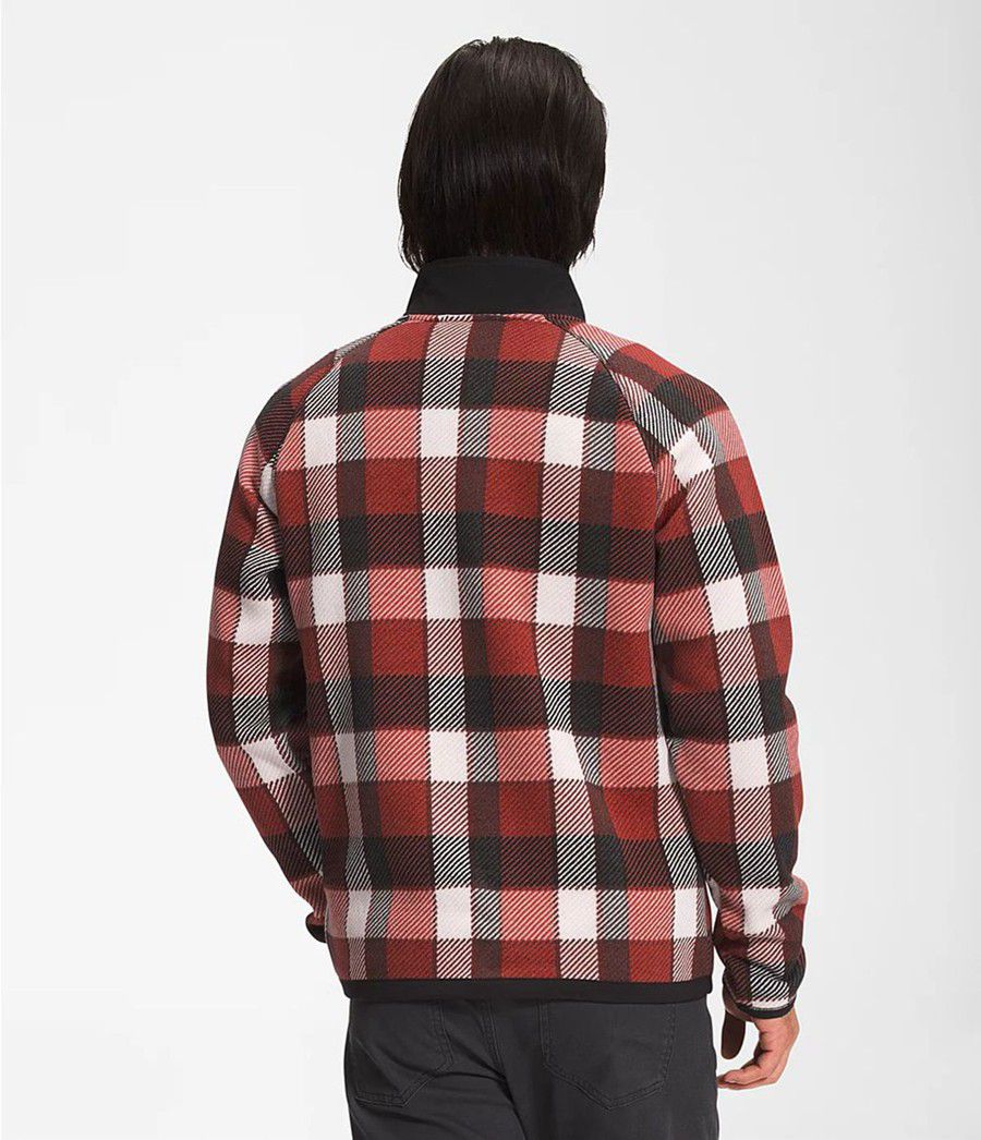 Pánské Mikiny The North Face Printed Gordon Lyons ¼ Zip Červené | PLIRYFC-14