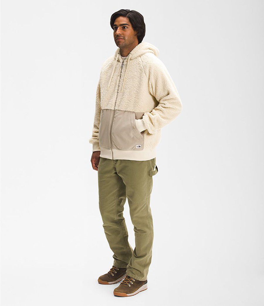 Pánské Mikiny The North Face Ridge Fleece Full Zip Bílé | HMJQKTP-09