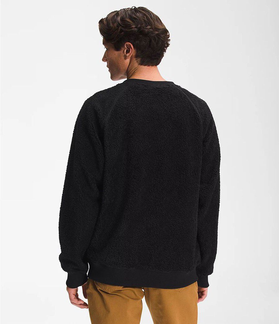 Pánské Mikiny The North Face Ridge Fleece Crew Černé | HWTPUGR-26