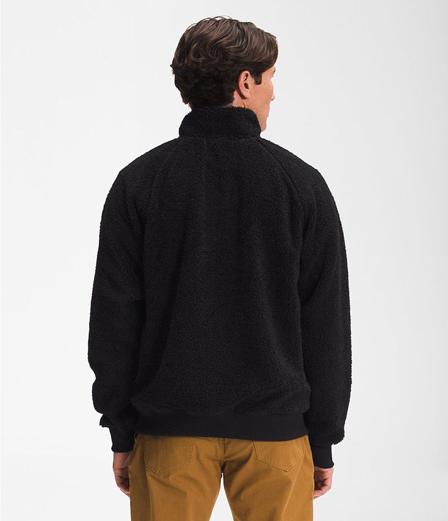 Pánské Mikiny The North Face Ridge Fleece 1/4 Zip Černé | YBEUJHK-10