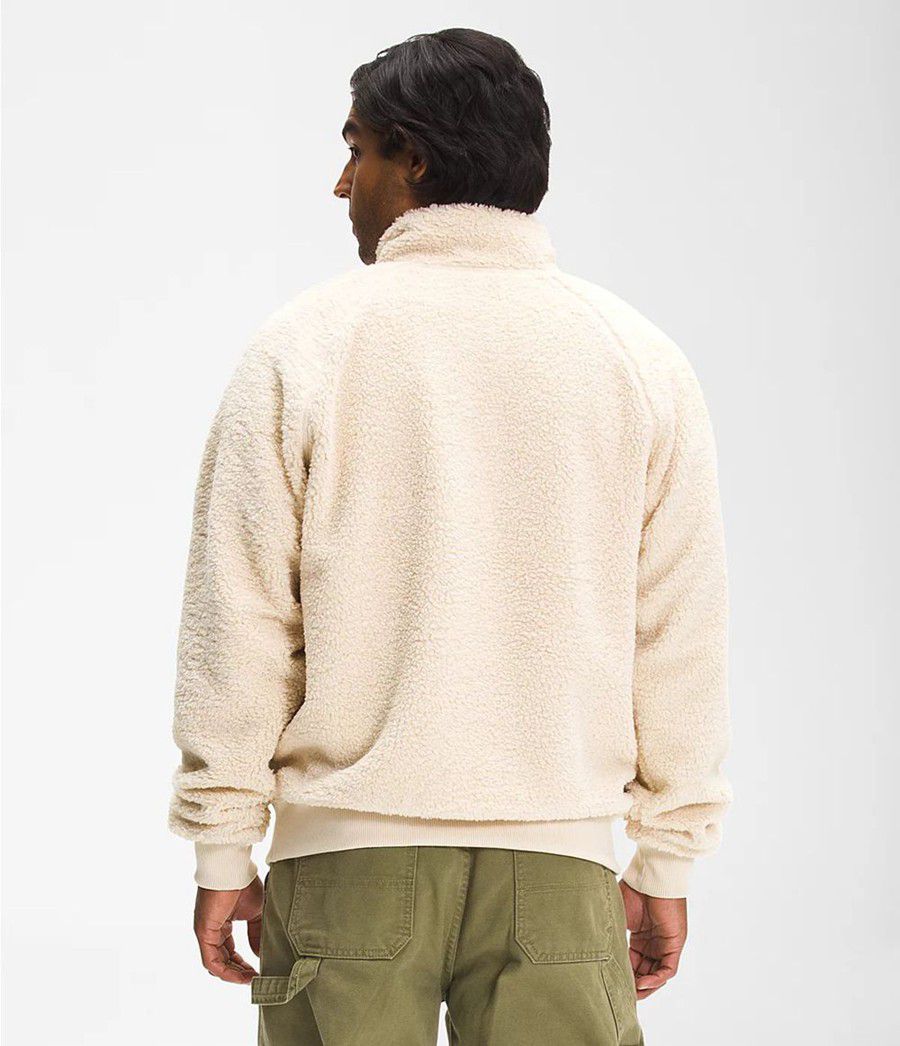 Pánské Mikiny The North Face Ridge Fleece 1/4 Zip Bílé | ZYSHEWL-04