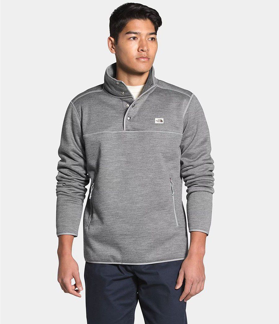 Pánské Mikiny The North Face Sherpa Patrol ¼ Snap Pullover Šedé | YQTXBCU-80