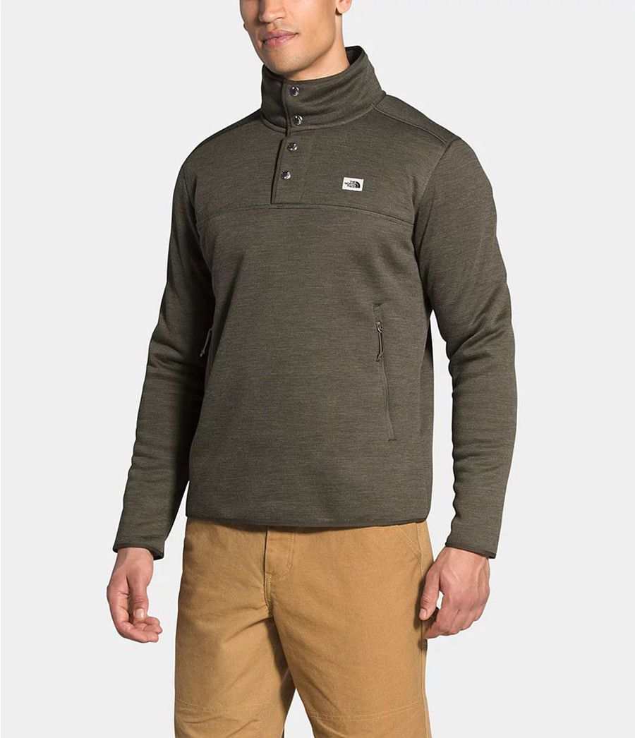 Pánské Mikiny The North Face Sherpa Patrol ¼ Snap Pullover Olivy Zelené | XIACBUY-86