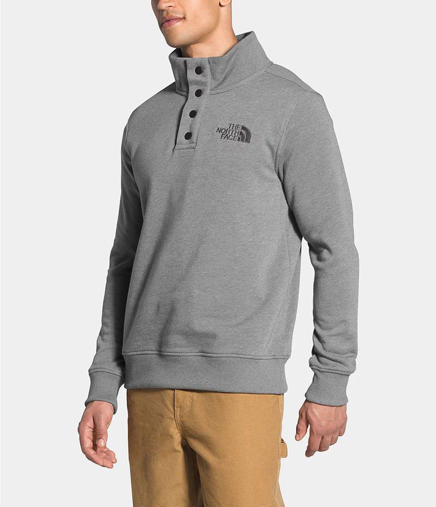 Pánské Mikiny The North Face Snap Fleece Pullover Šedé | EJDOPVF-80