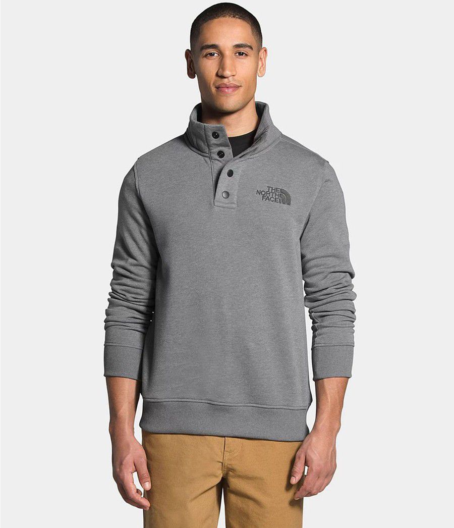 Pánské Mikiny The North Face Snap Fleece Pullover Šedé | EJDOPVF-80