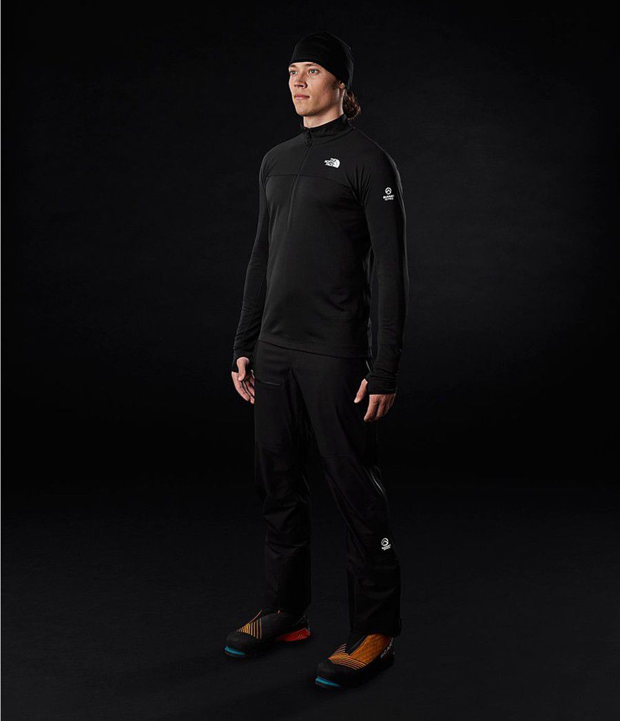 Pánské Mikiny The North Face Summit Dot Fleece ½ Zip Černé | JKXPFAE-67