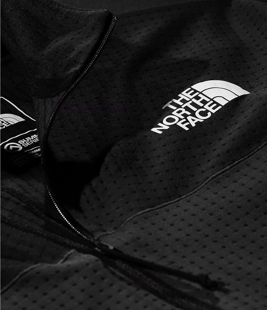 Pánské Mikiny The North Face Summit Dot Fleece ½ Zip Černé | JKXPFAE-67